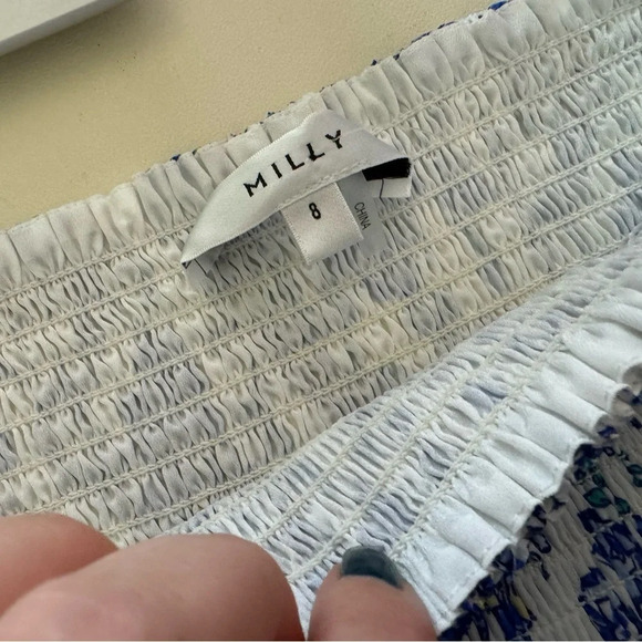 Milly Women's White Wyatt Sketched Paisley Skirt 8 - Picture 5 of 7